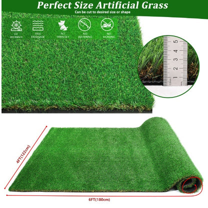 Thick Realistic Fake Grass Roll Decor Patio Balcony Garden Lawn