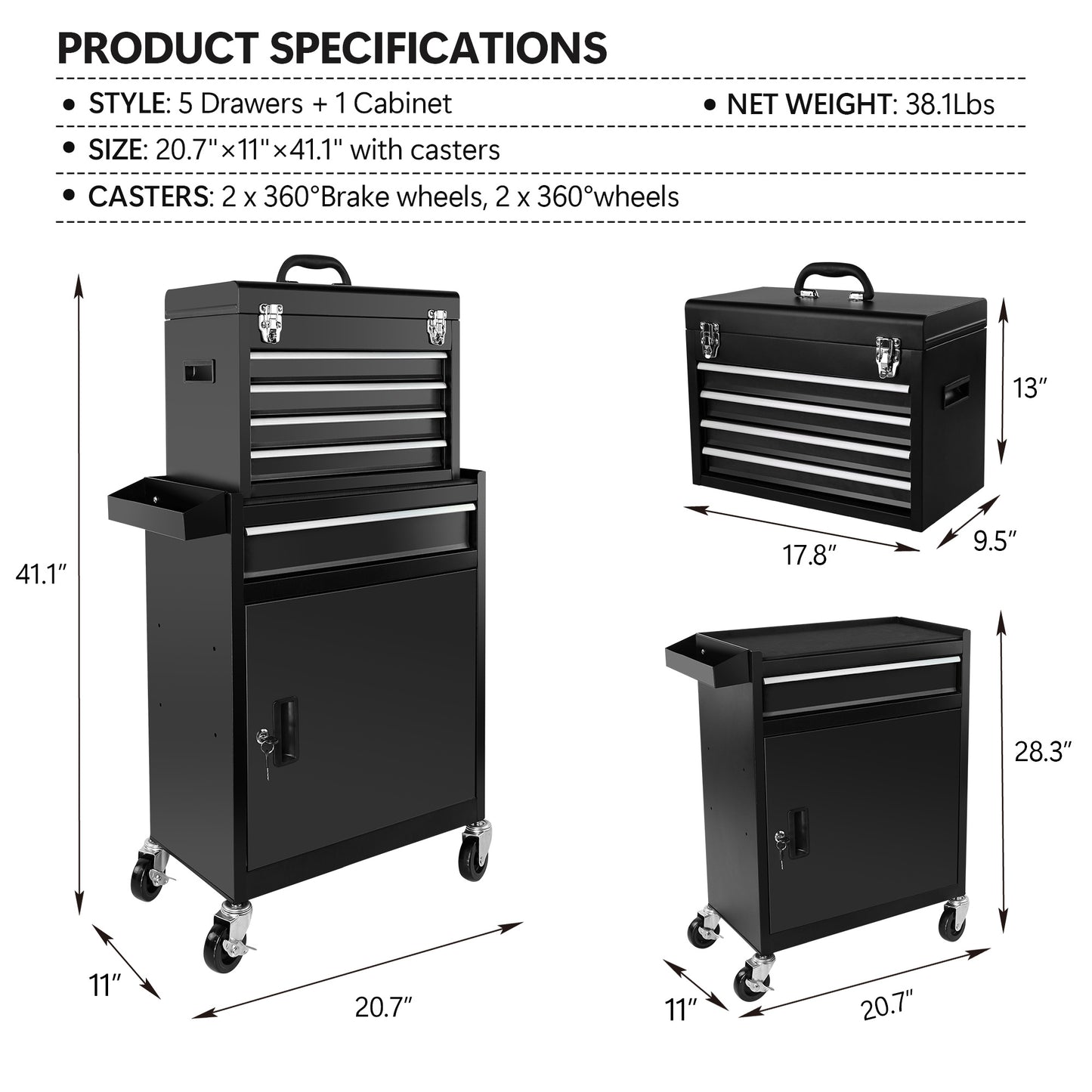 Metal Drawer Toolbox